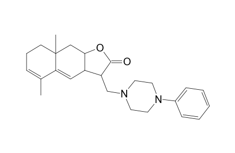3H-Naphtho[2,3-b]furan-2-one, 5,8a-dimethyl-3-(4-phenylpiperazin-1-ylmethyl)-3a,7,8,8a,9,9a-hexahydro-