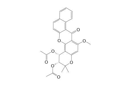 (+/-)-CIS-1,2-DIACETOXY-6-METHOXY-3,3-DIMETHYL-1,2-DIHYDRO-3H,7H-BENZO-[A]-PYRANO-[3,2-H]-XANTHEN-7-ONE