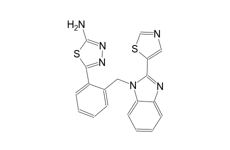 5-(2-{[2-(1,3-thiazol-5-yl)-1H-benzimidazol-1-yl]methyl}phenyl)-1,3,4-thiadiazol-2-ylamine