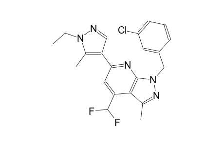 1H-pyrazolo[3,4-b]pyridine, 1-[(3-chlorophenyl)methyl]-4-(difluoromethyl)-6-(1-ethyl-5-methyl-1H-pyrazol-4-yl)-3-methyl-