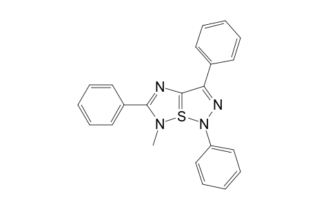 6-Methyl-1,3,5-triphenyl-1,6-dihydro-6alambda*4*-thia-1,2,4,6-tetraaza-pentalene