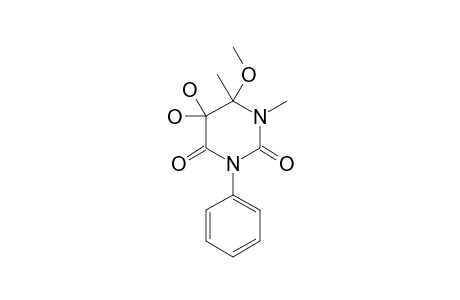 5,5-DIHYDROXY-6-METHOXY-1,6-DIMETHYL-3-PHENYL-5,6-DIHYDROPYRIMIDINE-2,4-(1H,3H)-DIONE
