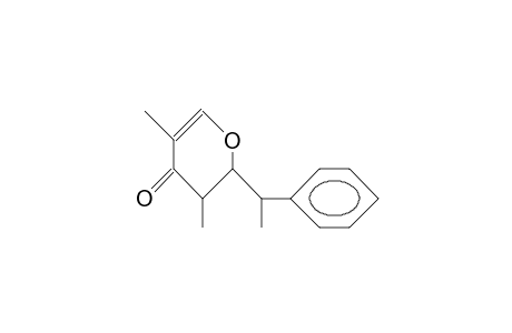 3,cis, anti-5-Dimethyl-2-(1-phenyl-ethyl)-2,3-dihydro-4H-pyran-4-one