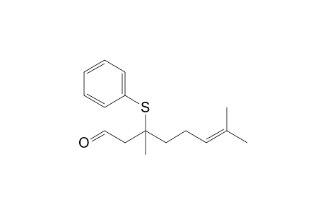 3,7-Dimethyl-3-(phenylthio)oct-6-en-1-al