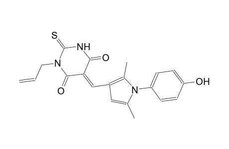 (5E)-1-allyl-5-{[1-(4-hydroxyphenyl)-2,5-dimethyl-1H-pyrrol-3-yl]methylene}-2-thioxodihydro-4,6(1H,5H)-pyrimidinedione