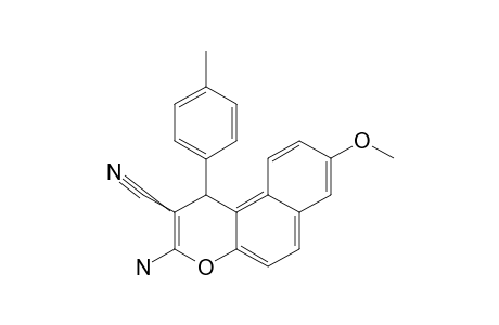 2-AMINO-4-(PARA-METHYLPHENYL)-7-METHOXY-4H-NAPHTHO-[2,1-B]-PYRANE-3-CARBONITRILE