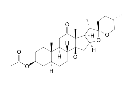 (25R)-3.beta.-Acetoxy-5.alpha.-spirostan-14.beta.-ol-12-on