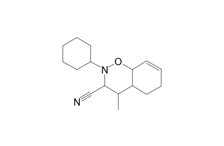 2-Cyclohexyl-4-methyl-3,4,4a,5,6,8a-hexahydro-2H-benzo[e][1,2]oxazine-3-carbonitrile