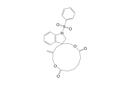 Spiro[3-Methylene-1,7-dioxacyclotrideca-8,13-dione-5,3'-1'-(phenylsulfonyl)-2,3-dihydroindole]