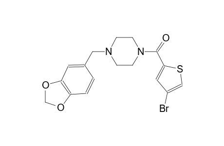 1-(1,3-benzodioxol-5-ylmethyl)-4-[(4-bromo-2-thienyl)carbonyl]piperazine