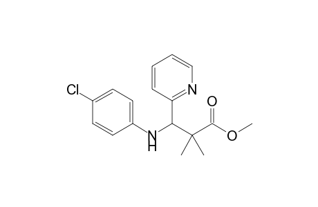 3-(4-chloroanilino)-2,2-dimethyl-3-(2-pyridinyl)propanoic acid methyl ester