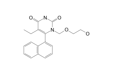 5-ETHYL-1-((HYDROXYETHOXY)-METHYL)-6-(NAPHTH-1-YL)-URACIL