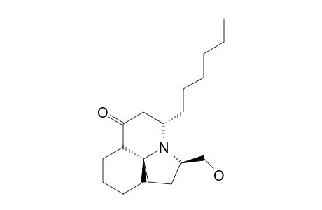 CYLINDRICINE-C;REL-(3R,4R,5S,7AR,11AR)-5-HEXYL-3-HYDROXYMETHYLPERHYDROPYRROLO-[2,1-J]-QUINOLIN-7-ONE