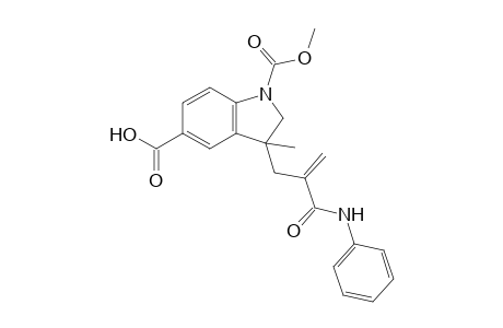 3-Methyl-3-(2-phenylcarbamoylallyl)-2,3-dihydroindole-1,5-dicarboxylic acid 1-methyl ester