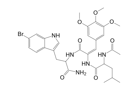 N-acetyl-L-leucyl-.alpha.,.beta.-didehydro-3,5-dimethoxy-O-methyltyrosyl-6-bromo-L-tryptophanamide