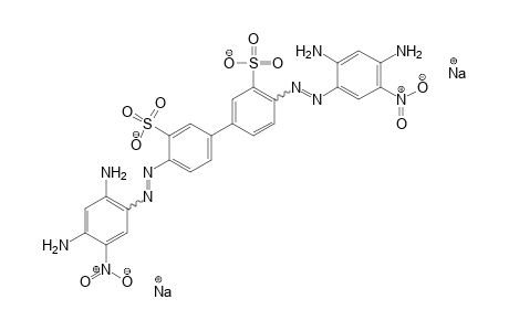 [1,1'-Biphenyl]-3,3'-disulfonic acid, 4,4'-bis[(2,4-diamino-5-nitrophenyl)azo]-, disodium salt