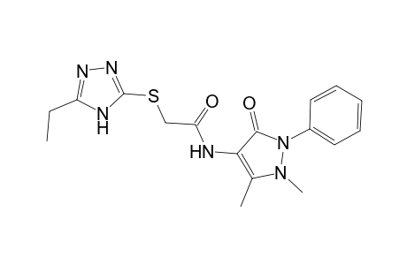 Acetamide, N-(2,3-dihydro-1,5-dimethyl-3-oxo-2-phenyl-1H-pyrazol-4-yl)-2-[(5-ethyl-4H-1,2,4-triazol-3-yl)thio]-