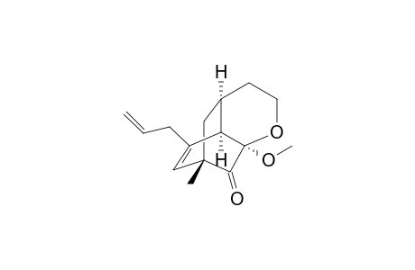 (1S*,3R*,7S*,8R*)-9-Allyl-3-methoxy-1-methyl-4-oxatricyclo[5.3.1.0(3,8)]dec-9-en-2-one