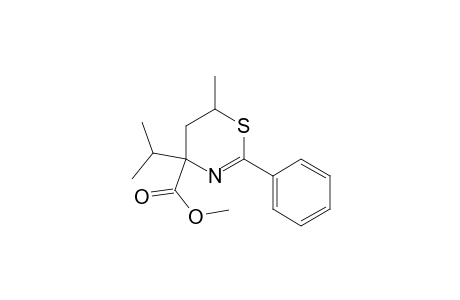4H-1,3-Thiazine-4-carboxylic acid, 5,6-dihydro-6-methyl-4-(1-methylethyl)-2-phenyl-, methyl ester