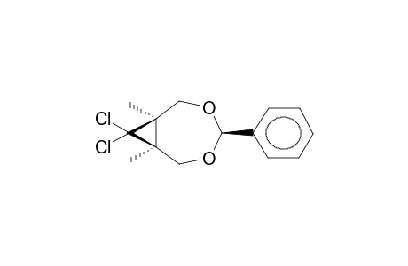 SYN-8,8-DICHLORO-4-PHENYL-1,7-DIMETHYL-3,5-DIOXABICYCLO[5.1.0]OCTANE