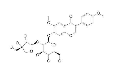 AFROMOSIN-7-O-BETA-D-APIOFURANOSYL-(1->2)-BETA-D-GLUCOPYRANOSIDE
