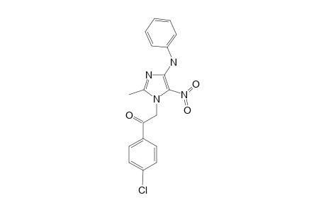 1-(4-CHLOROPHENACYL)-2-METHYL-5-NITRO-4-PHENYLAMINO-IMIDAZOLE