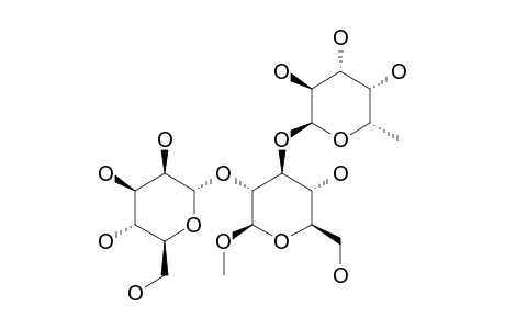METHYL-2-O-(ALPHA-D-MANNOPYRANOSYL)-3-0-(ALPHA-L-FUCOPYRANOSYL)-BETA-D-GLUCOPYRANOSIDE