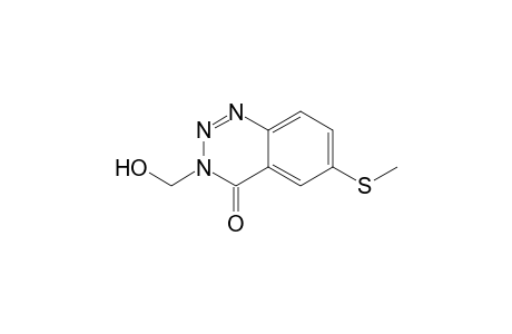 3-(hydroxymethyl)-6-(methylthio)-1,2,3-benzotriazin-4(3H)-one