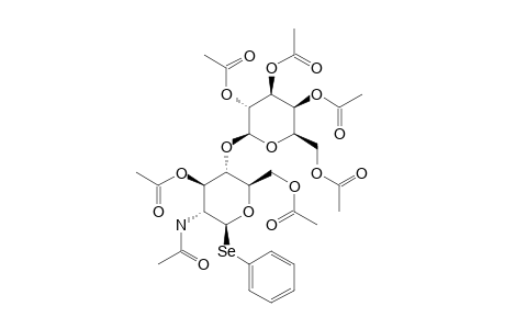 PHENYL-2-(N-ACETYLAMINO)-3,6-DI-O-ACETYL-2-DEOXY-4-O-(2,3,4,6-TETRA-O-ACETYL-BETA-D-GALACTOPYRANOSYL)-1-SELENO-BETA-D-GLUCOPYRANOSIDE