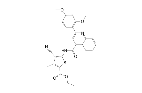 ethyl 4-cyano-5-({[2-(2,4-dimethoxyphenyl)-4-quinolinyl]carbonyl}amino)-3-methyl-2-thiophenecarboxylate