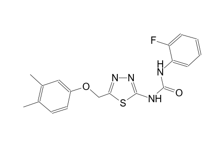 N-{5-[(3,4-dimethylphenoxy)methyl]-1,3,4-thiadiazol-2-yl}-N'-(2-fluorophenyl)urea