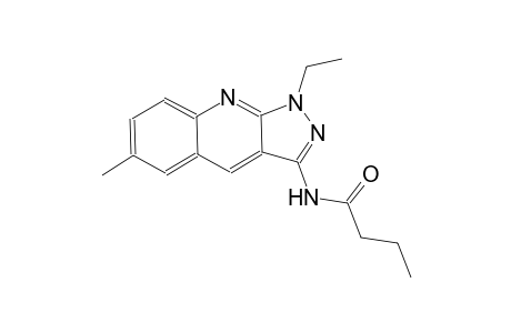N-(1-ethyl-6-methyl-1H-pyrazolo[3,4-b]quinolin-3-yl)butanamide