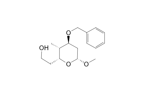 2-[(2R,3R,4S,6R)-4-benzoxy-6-methoxy-3-methyl-tetrahydropyran-2-yl]ethanol