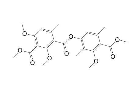 Isophthalic acid, 2,4-dimethoxy-6-methyl-, 3-methyl ester, ester with methyl 4-hydroxy-3,6-dimethyl-o-anisate