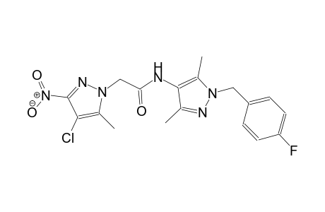 2-(4-chloro-5-methyl-3-nitro-1H-pyrazol-1-yl)-N-[1-(4-fluorobenzyl)-3,5-dimethyl-1H-pyrazol-4-yl]acetamide