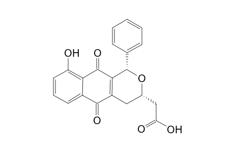 rac-cis(3,4-dihydro-9-hydroxy-5,10-dioxo-1-phenyl-1H-naphtho[2,3-c]pyran-3-yl)acetic acid