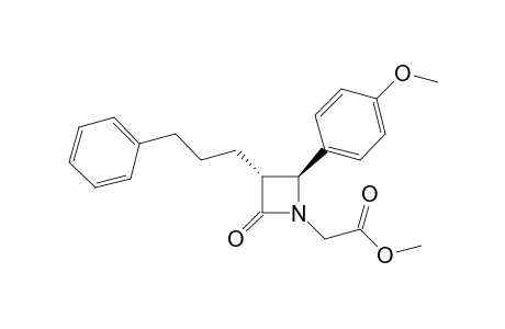 (3SR,4RS)-3-(3-Phenylpropyl)-4-(4-methoxyphenyl)-1-methoxycarbonylmethyl-azetidin-2-one