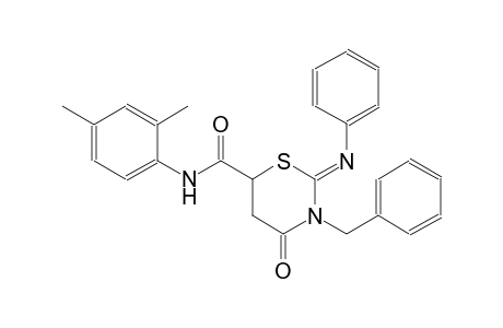 (2Z)-3-benzyl-N-(2,4-dimethylphenyl)-4-oxo-2-(phenylimino)tetrahydro-2H-1,3-thiazine-6-carboxamide