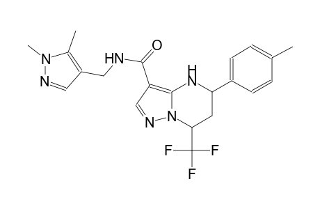 N-[(1,5-dimethyl-1H-pyrazol-4-yl)methyl]-5-(4-methylphenyl)-7-(trifluoromethyl)-4,5,6,7-tetrahydropyrazolo[1,5-a]pyrimidine-3-carboxamide