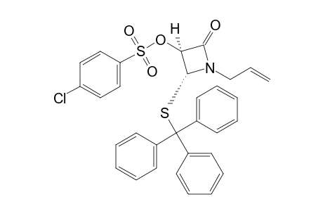 trans-1-allyl-3-hydroxy-4-(tritylthio)-2-azetidinone, p-chlorobenzensulfonate(ester)