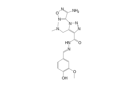 1-(4-amino-1,2,5-oxadiazol-3-yl)-5-[(dimethylamino)methyl]-N'-[(E)-(4-hydroxy-3-methoxyphenyl)methylidene]-1H-1,2,3-triazole-4-carbohydrazide