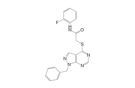 2-[(1-benzyl-1H-pyrazolo[3,4-d]pyrimidin-4-yl)sulfanyl]-N-(2-fluorophenyl)acetamide