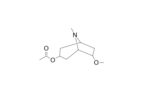 8-Azabicyclo[3.2.1]octan-3-ol, 6-methoxy-8-methyl-, acetate (ester)