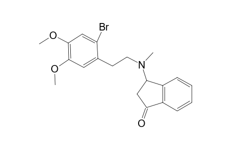 N-[.beta.-Bromo-4,5-dimethoxyphenyl ethyl]-N-methyl-3-amino-1-indanonev