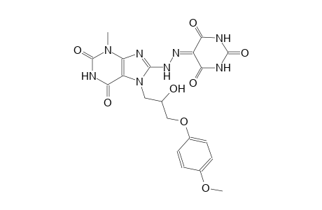 2,4,5,6(1H,3H)-pyrimidinetetrone 5-({7-[2-hydroxy-3-(4-methoxyphenoxy)propyl]-3-methyl-2,6-dioxo-2,3,6,7-tetrahydro-1H-purin-8-yl}hydrazone)