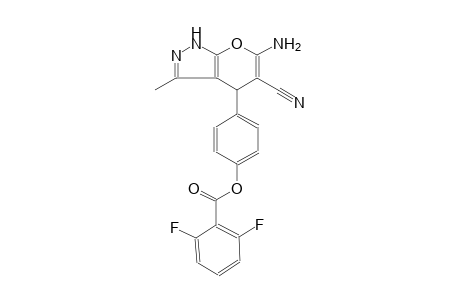 4-(6-amino-5-cyano-3-methyl-1,4-dihydropyrano[2,3-c]pyrazol-4-yl)phenyl 2,6-difluorobenzoate