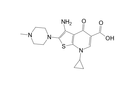 3-Amino-7-cyclopropyl-2-(4-methyl-1-piperazinyl)-4-oxo-4,7-dihydrothieno[2,3-b]pyridine-5-carboxylic acid
