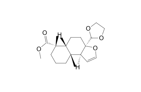 Naphtho[2,1-b]furan-6-carboxylic acid, 3a-(1,3-dioxolan-2-yl)-3a,4,5,5a,6,7,8,9,9a,9b-decahydro-6,9a-dimethyl-, methyl ester, [3aR-(3a.alpha.,5a.beta.,6.alpha.,9a.beta.,9b.alpha.)]-