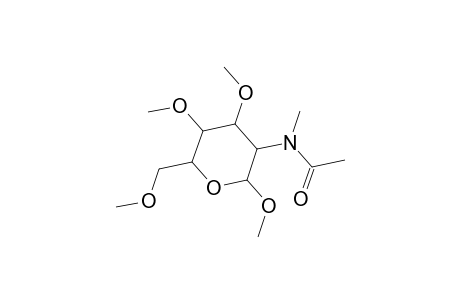 Methyl 2-[acetyl(methyl)amino]-2-deoxy-3,4,6-tri-O-methylhexopyranoside