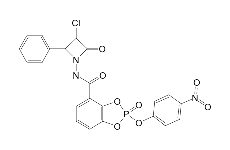 N-[2-(PHENYL)-3-CHLORO-4-OXO-AZETIDIN-1-YL]-2-(4-NITROPHENOXY)-BENZO-(1,3,2)-DIOXAPHOSPHOLE-2-OXIDE-4-CARBOXAMIDE